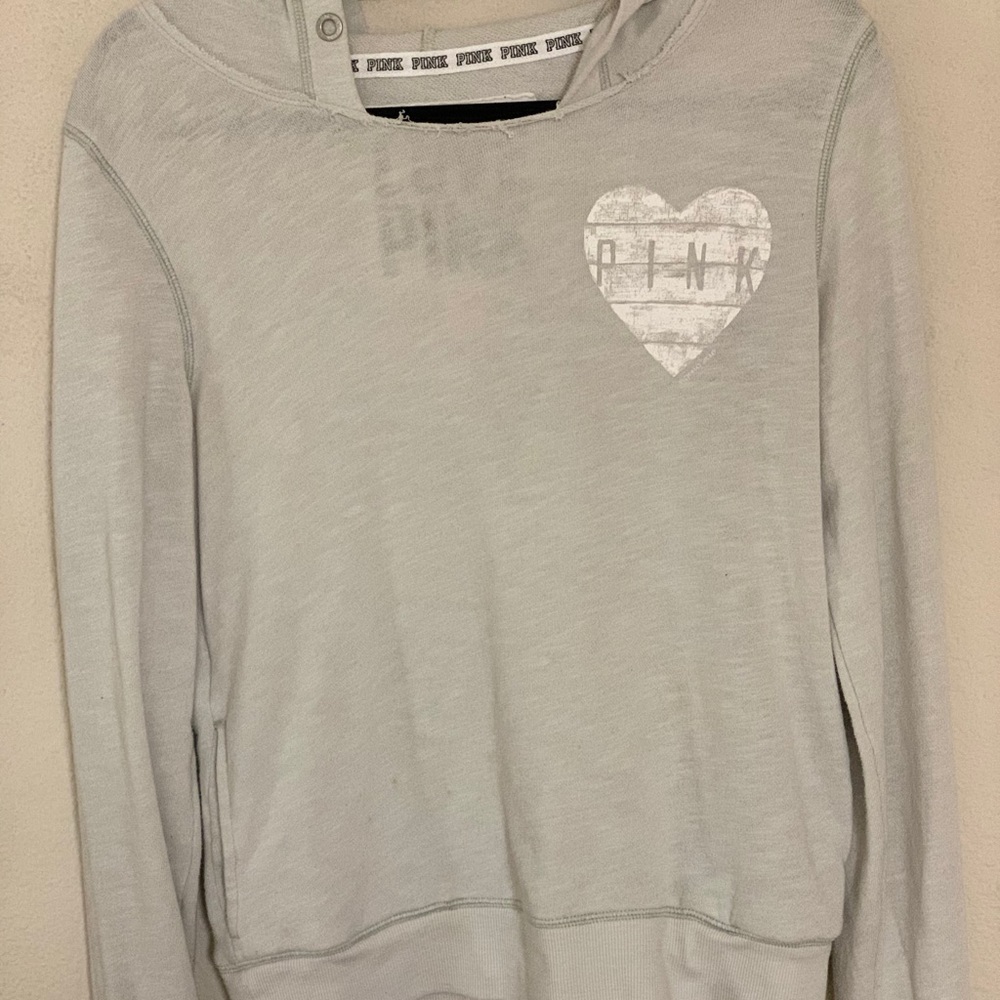 PINK grey sweater